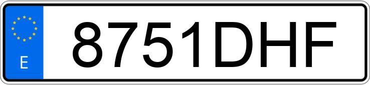 Numer rejestracyjny 8751DHF posiada PEUGEOT 206