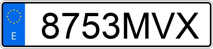 Numer rejestracyjny 8753MVX posiada VOLKSWAGEN POLO