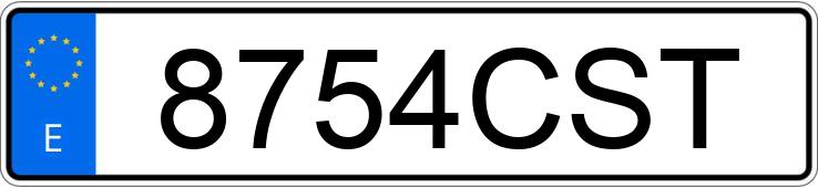 Numer rejestracyjny 8754CST posiada MERCEDES VITO