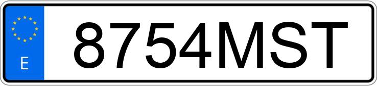 Numer rejestracyjny 8754MST posiada AUDI A7 SPORTBACK