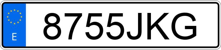 Numer rejestracyjny 8755JKG posiada BMW X4