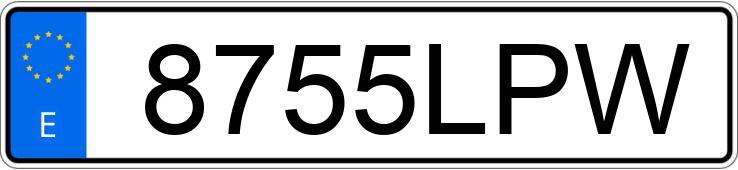 Numer rejestracyjny 8755LPW posiada DUCATI MONSTER