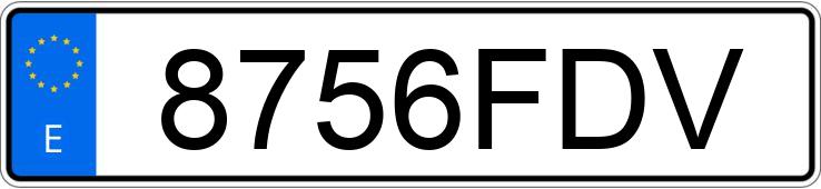 Numer rejestracyjny 8756FDV posiada NISSAN PRIMASTAR