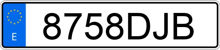 Numer rejestracyjny 8758DJB posiada SEAT IBIZA