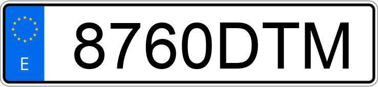 Numer rejestracyjny 8760DTM posiada BMW SERIE 3