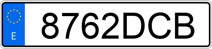 Numer rejestracyjny 8762DCB posiada PEUGEOT 206