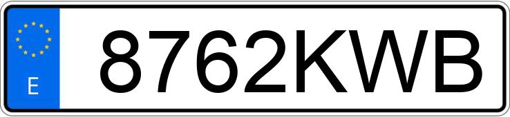 Numer rejestracyjny 8762KWB posiada MERCEDES C (205)