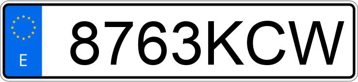 Numer rejestracyjny 8763KCW posiada AUDI A4