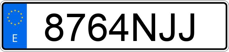 Numer rejestracyjny 8764NJJ posiada TESLA MODEL 3