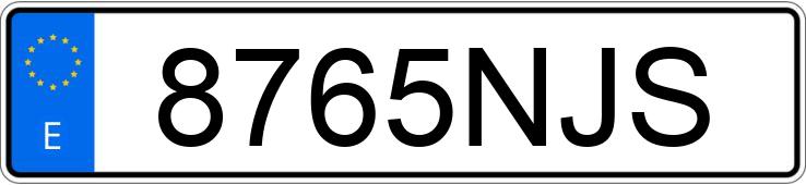 Numer rejestracyjny 8765NJS posiada BMW SERIE 4