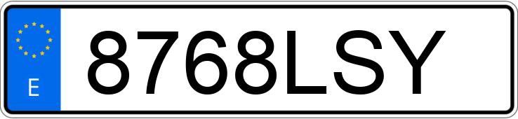 Numer rejestracyjny 8768LSY posiada VOLKSWAGEN GOLF SPORTSVAN