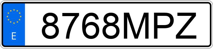 Registreringsnummeret 8768MPZ har SUZUKI SWACE