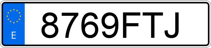 Numer rejestracyjny 8769FTJ posiada OPEL VECTRA