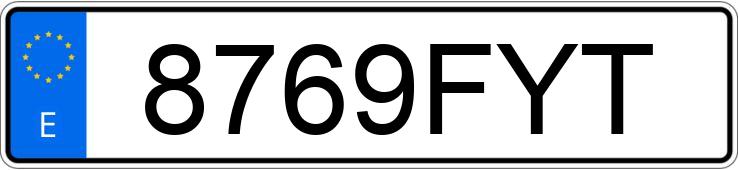 Numer rejestracyjny 8769FYT posiada FORD TRANSIT CONNECT