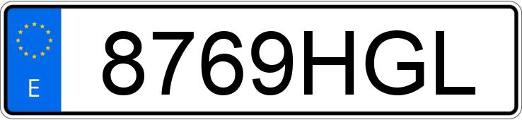 Le numéro d’enregistrement 8769HGL a PEUGEOT PARTNER