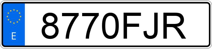 Numer rejestracyjny 8770FJR posiada BMW F 650