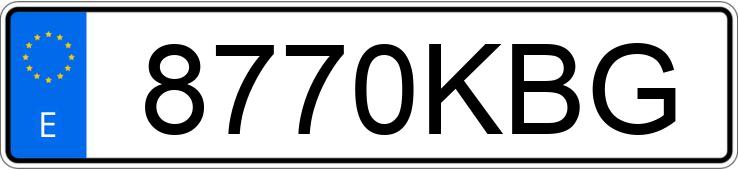 Numer rejestracyjny 8770KBG posiada CITROEN JUMPY