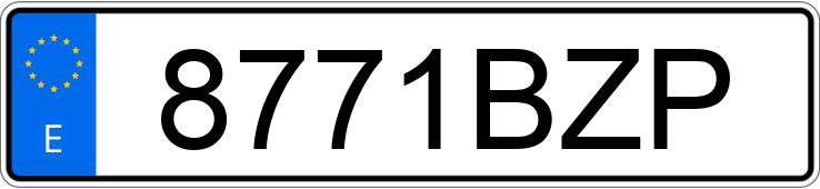 Numer rejestracyjny 8771BZP posiada CITROEN XSARA