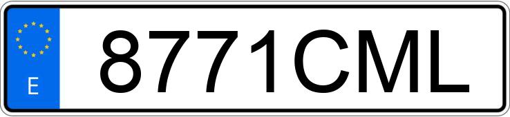 Numer rejestracyjny 8771CML posiada FORD TRANSIT CONNECT