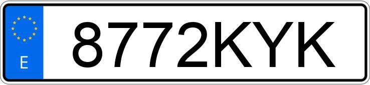 Numer rejestracyjny 8772KYK posiada FORD FIESTA