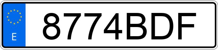 Numer rejestracyjny 8774BDF posiada RENAULT MASTER