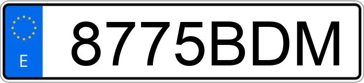 Numer rejestracyjny 8775BDM posiada SAAB 9-3