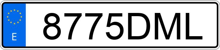 Numer rejestracyjny 8775DML posiada VOLKSWAGEN GOLF