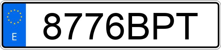 Numer rejestracyjny 8776BPT posiada VOLKSWAGEN GOLF