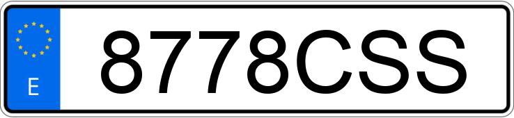 Numer rejestracyjny 8778CSS posiada VOLKSWAGEN GOLF