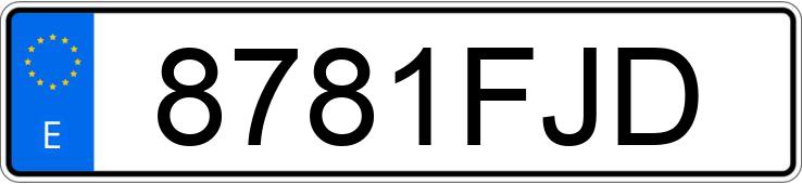 Numer rejestracyjny 8781FJD posiada FORD FOCUS
