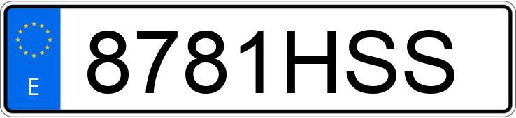 Numer rejestracyjny 8781HSS posiada RENAULT KANGOO