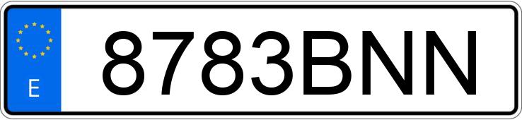 Numer rejestracyjny 8783BNN posiada NISSAN ALMERA