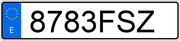 Numer rejestracyjny 8783FSZ posiada RENAULT CLIO