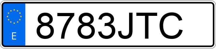 Numer rejestracyjny 8783JTC posiada JAGUAR F PACE