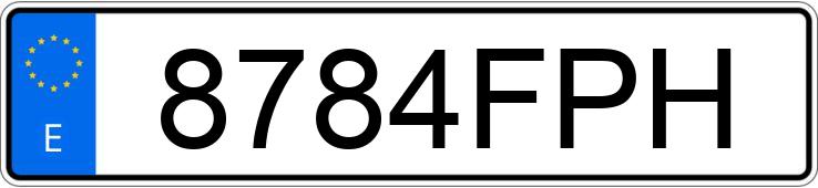 Il numero di registrazione 8784FPH ha FIAT SCUDO