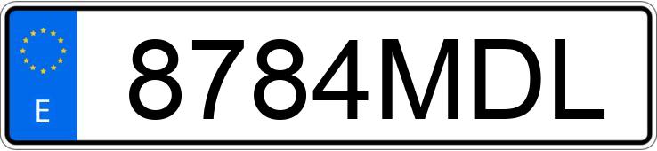 Numer rejestracyjny 8784MDL posiada VOLVO XC40