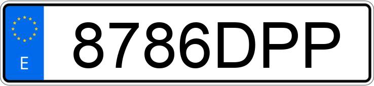 Numer rejestracyjny 8786DPP posiada VOLKSWAGEN GOLF