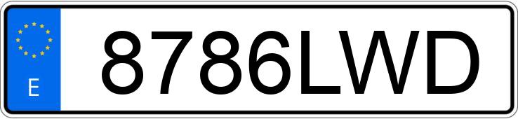 Numer rejestracyjny 8786LWD posiada LYNK & CO 01 1.5T HEV