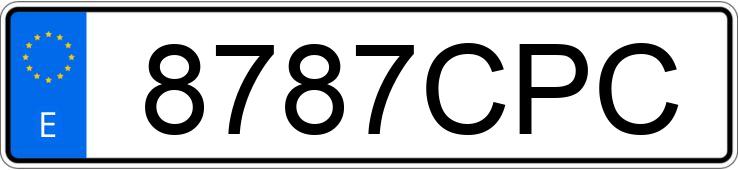 Numer rejestracyjny 8787CPC posiada HONDA CIVIC