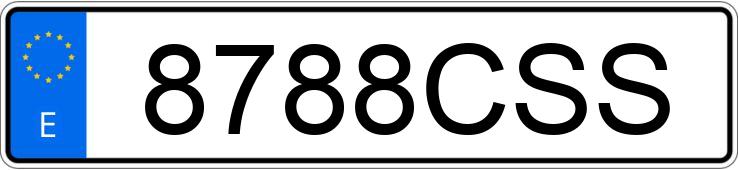 Numer rejestracyjny 8788CSS posiada MERCEDES CLK (208-209)