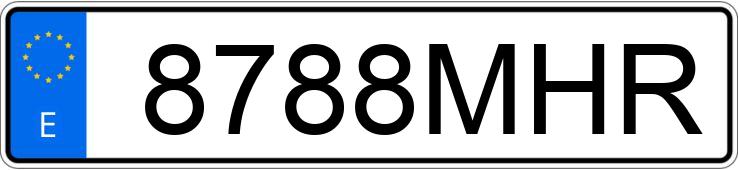 Numer rejestracyjny 8788MHR posiada VOLKSWAGEN GOLF