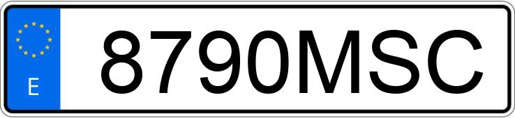 Numer rejestracyjny 8790MSC posiada FENDT VARIO