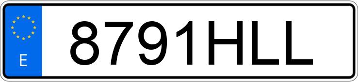 Numer rejestracyjny 8791HLL posiada PEUGEOT 106