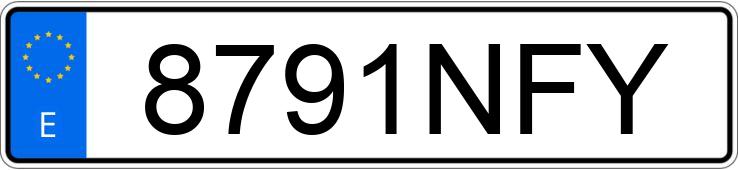 Numer rejestracyjny 8791NFY posiada MERCEDES C (204)