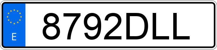 Numer rejestracyjny 8792DLL posiada OPEL MOVANO