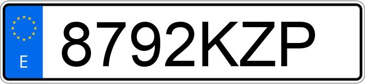 Numer rejestracyjny 8792KZP posiada VOLVO XC60