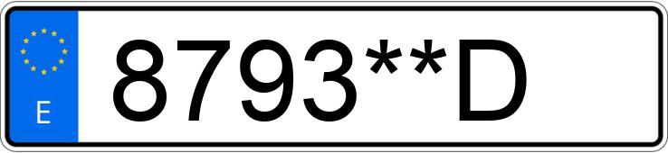 Numer rejestracyjny 8793**D posiada VOLKSWAGEN GOLF