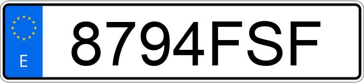 Numer rejestracyjny 8794FSF posiada BMW SERIE 3