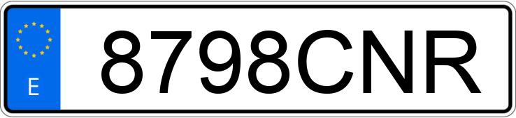 Numer rejestracyjny 8798CNR posiada TOYOTA MR2