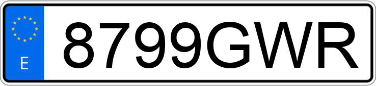 Numer rejestracyjny 8799GWR posiada MERCEDES C (204)